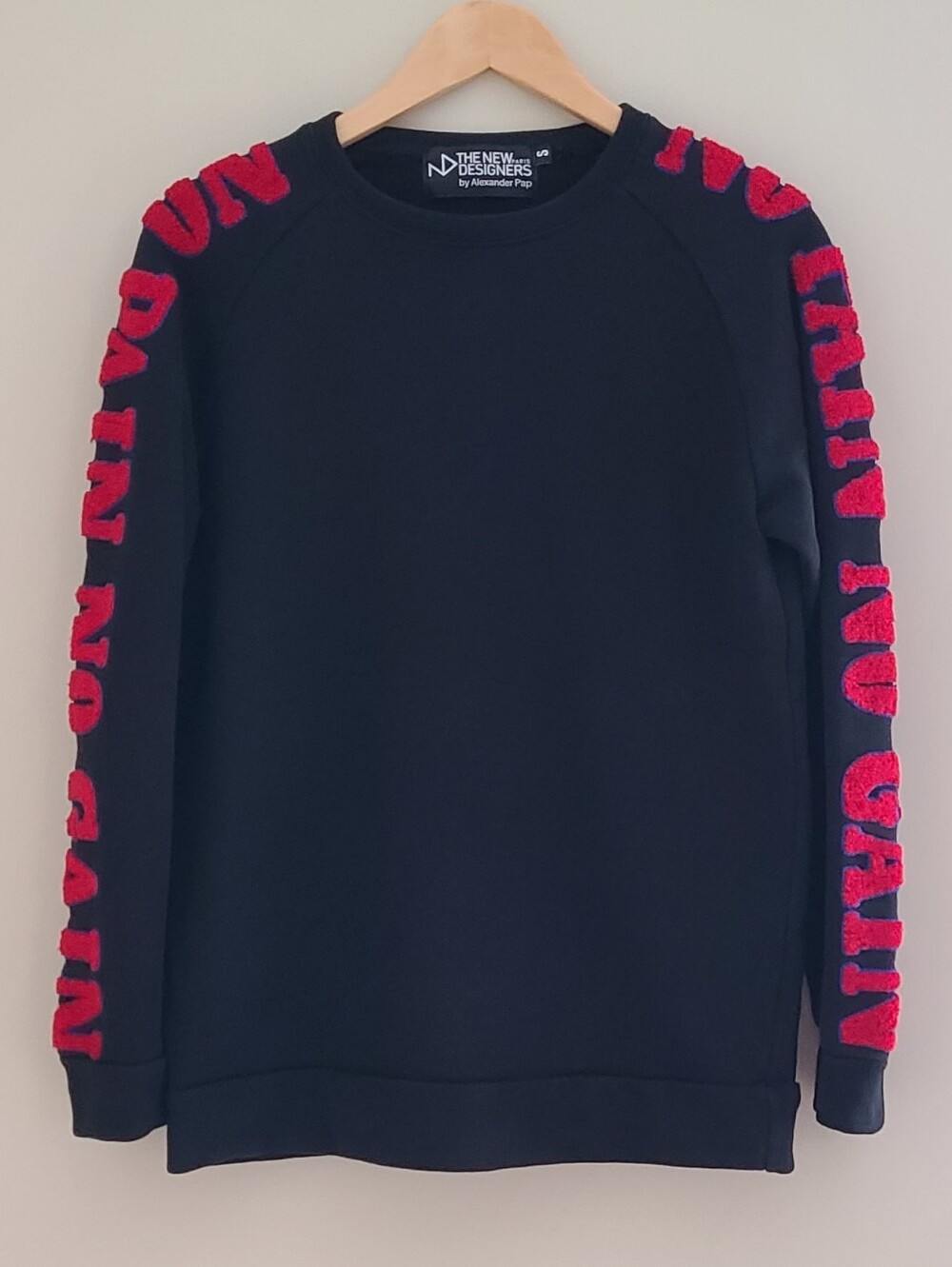 The New Designers by Alexander Pap No Pain No Gain Embroidered Sweatshirt S